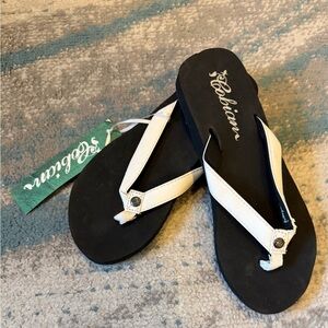 Cobian Bounce Black and White Size 6 Women's Sandals